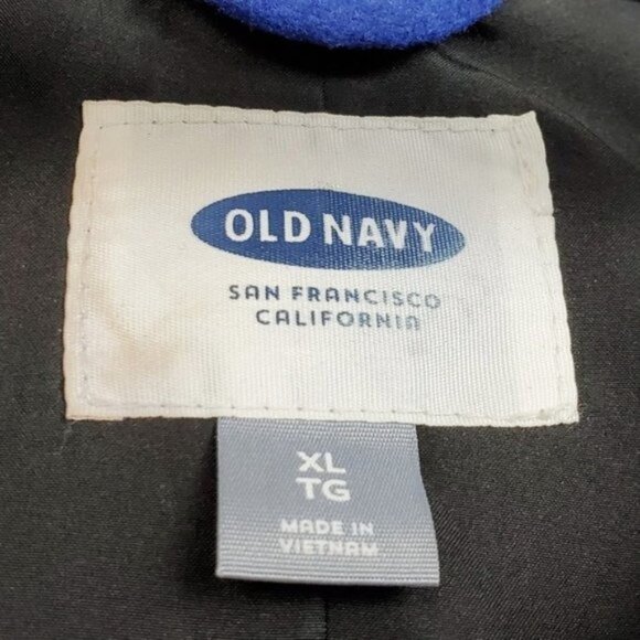 Old Navy Womens Green Blue Striped Coat Jacket Size XL - Picture 7 of 10